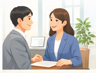 社員の相談シーン・人生設計サポートのイメージ